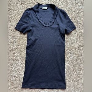 Brunello Cucinelli Navy Blue Short Sleeve Tee